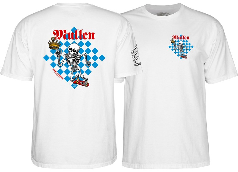 Powell Peralta BONES BRIGADE Rodney Mullen CHESS Skateboard T Shirt WHITE