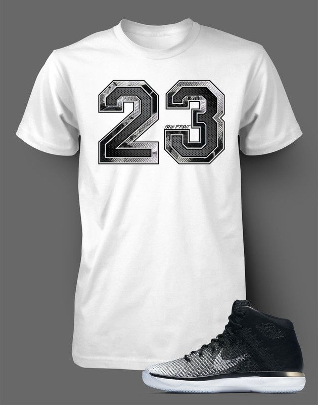 Men Pro Club Shaka Custom 23 Tee Shirt to Match AIR J31 FINE PRINT Sneaker T