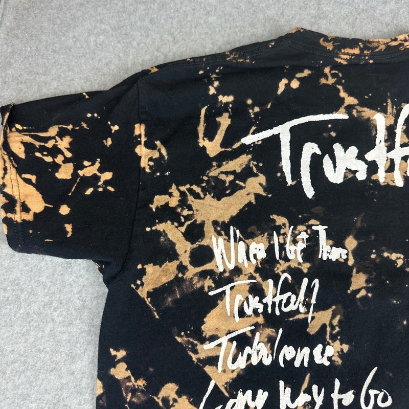 Pink Trustfall Tour Graphic T-Shirt Bleach Wash Black Medium Concert Merch gallery