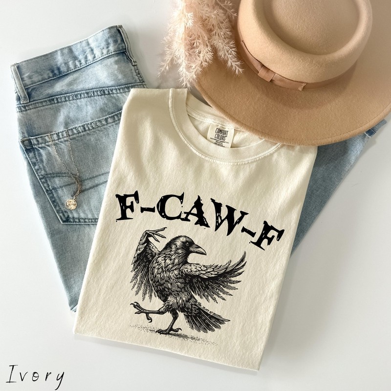 Funny Crow Shirt, F-caw-f T-shirt, Black Crow Sweatshirt T-Shirt gallery
