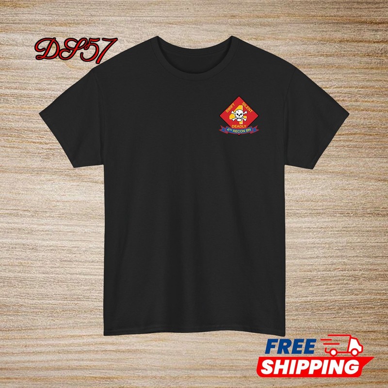 4th Reconnaissance Battalion USMC Small Logo T-Shirt S-5XL Made In USA