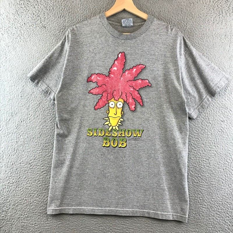 Vintage Simpsons Sideshow Bob T Shirt Gray Stanley Desantis Mens Large