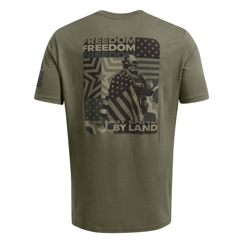 Under Armour 1386739 Men’s UA Freedom By Land Graphic Tee Short Sleeve T-Shirt