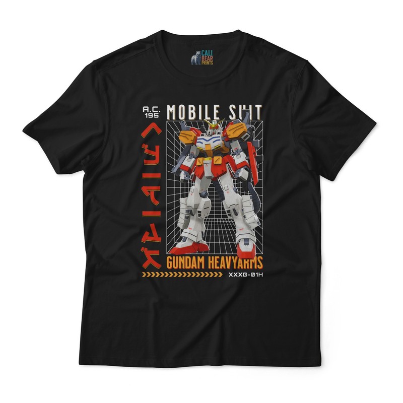 Gundam Heavyarms XXXG-01H Mecha Anime Graphic Tee – Mobile Suit Gundam Wing