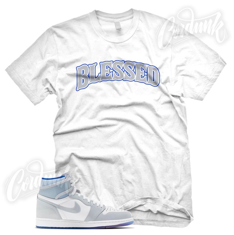 “BW BLESSED” Sneaker T Shirt for J1 1 High Zoom Racer Blue