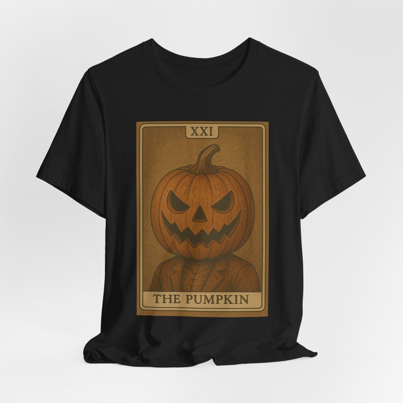 The Pumpkin Tarot Card T-Shirt Vintage Jack-O’-Lantern Halloween Design