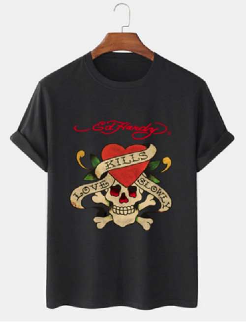 Vintage Ed Hardy Love Kills Slowly T Shirt, Vtg ED HARDY T Shirt