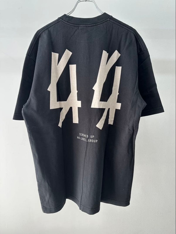 44LABELGROUP Black Logo Tee Men's XL Crew Neck Excellent Preowned A Rank Auth gallery
