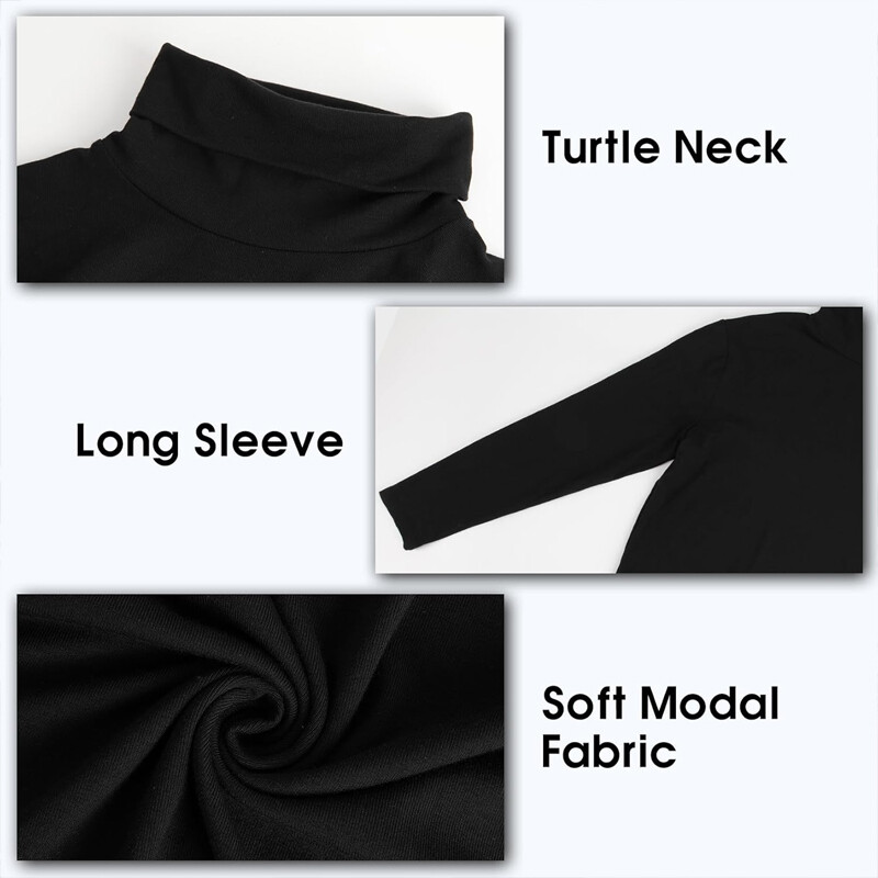 Men High-Neck Mock Turtleneck Ultra-Soft Undershirt Top Long Sleeve Pullover gallery