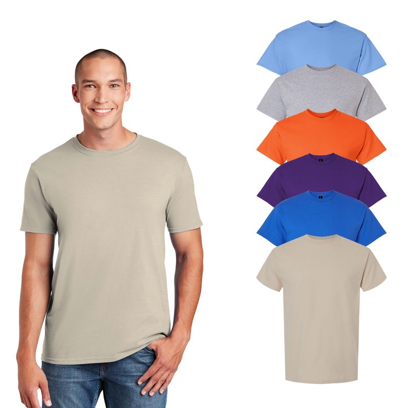 Gildan Men’s Ultra Cotton T-Shirt Mix Color S-5XL | Short Sleeve Classic Fit Tee