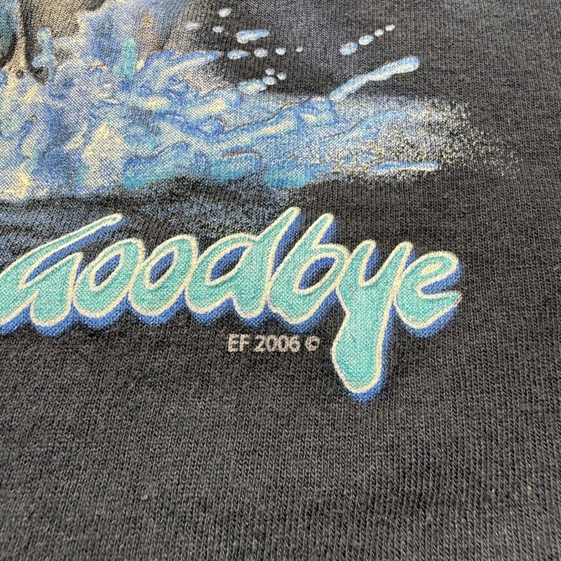 Y2K Dolphins Save The Ocean Environment Single Stith Graphic T-Shirt USA - 2XL gallery