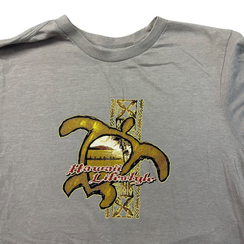 Hawaii Lifestyle Shirt Mens Medium Gray Y2K Surfing Outdoor Beach Vintage Skater gallery