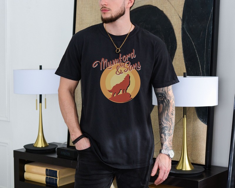 Mumford & Sons The Wolf T-Shirt on Premium Vintage Black Comfort Colors Tee