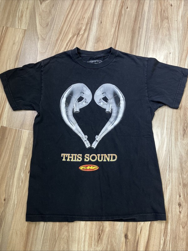 FMF T-shirt Racing Love This Sound Black Graphic Screen Print Mens Medium