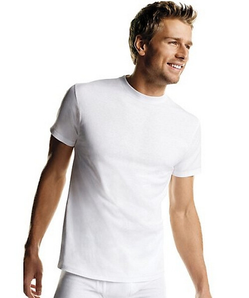 Hanes Undershirt Crewneck Men's ComfortSoft White T-Shirt Tagless 2135