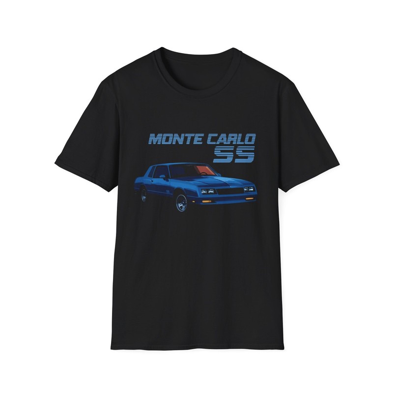 1984 Monte Carlo SS T-Shirt | Chevy Muscle Car Retro Blue Graphic Tee