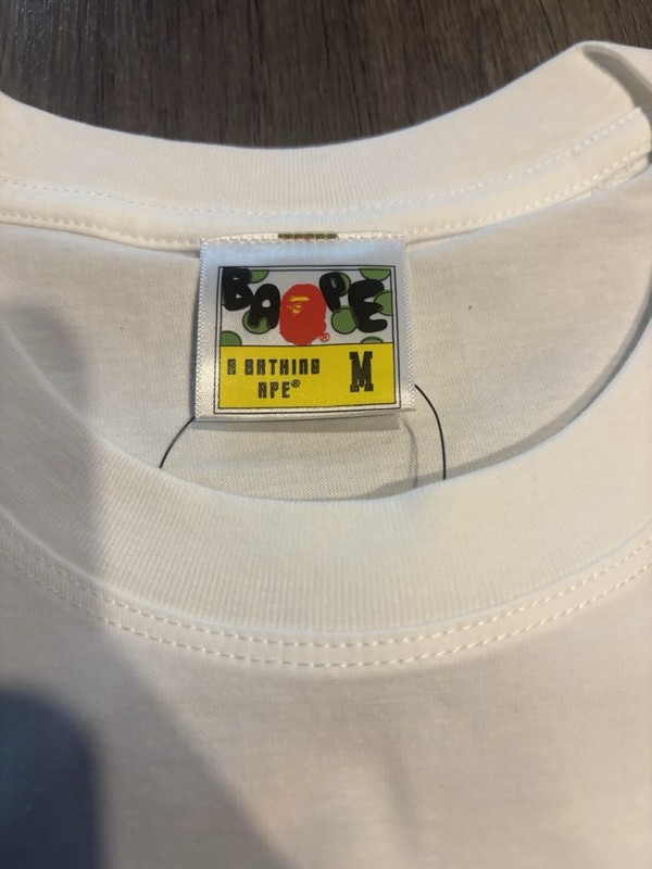 A Bathing Ape BAPE Baby Milo Chrome Hearts White Graphic Tee Shirt Men's M gallery