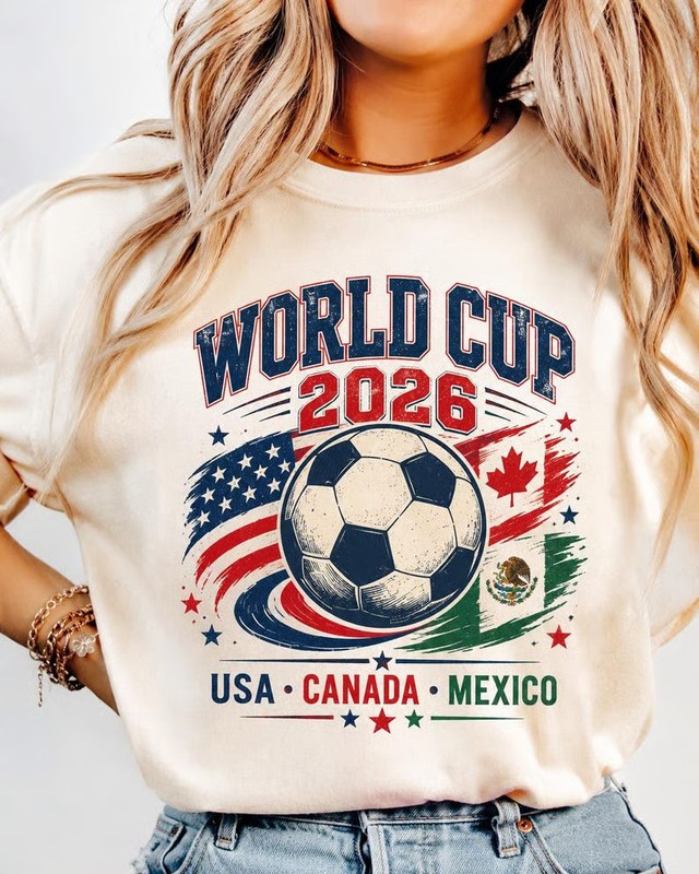 World Cup 2026 Shirt, USA Canada Mexico Soccer Fan Tee