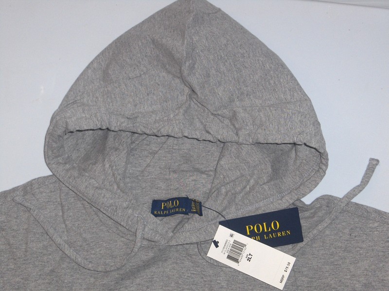 POLO RALPH LAUREN Mens BIG & TALL Football Bear Hoodie T-Shirt Tee, HEATHER GRAY gallery