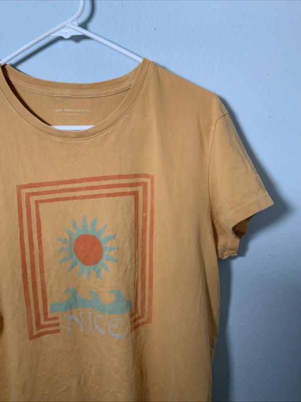 Junk Food Tee Clothing Unisex Yellow Ocean Vibe Sea Nice Love T-Shirt Medium gallery