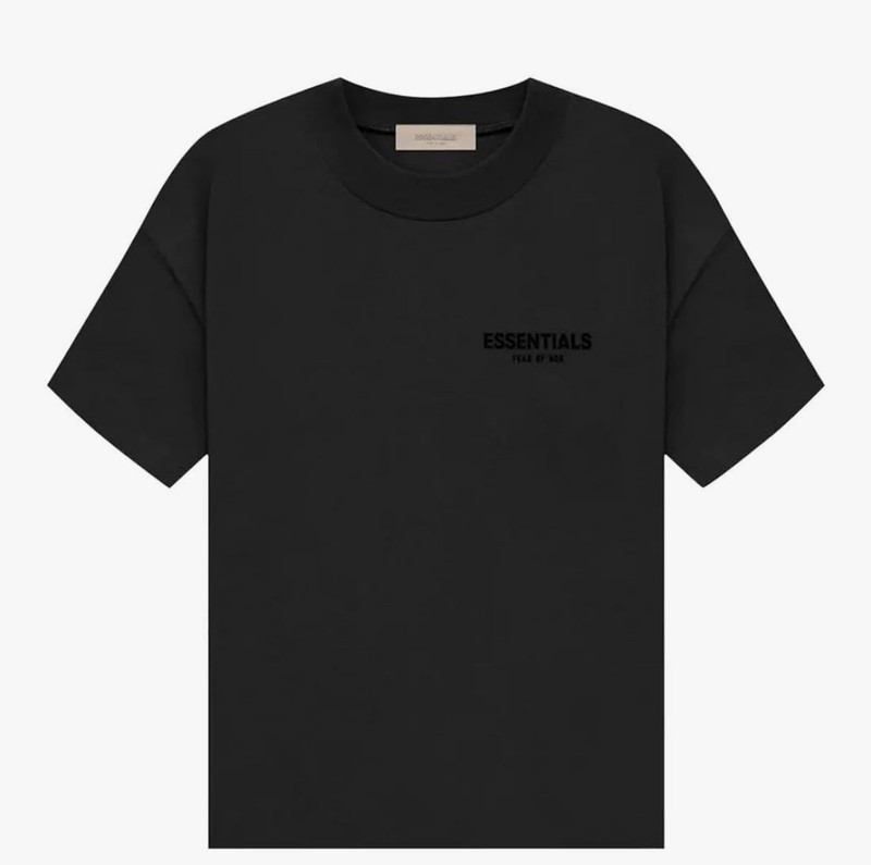 Fear of God Essentials Camiseta Negra Hombre Oversize – S – Logo ESSENTIALS