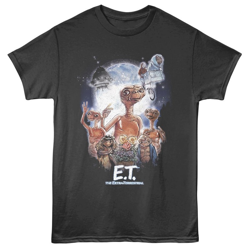 E.T. The Extra-Terrestrial 1982 Movie Collage Men’s T Shirt
