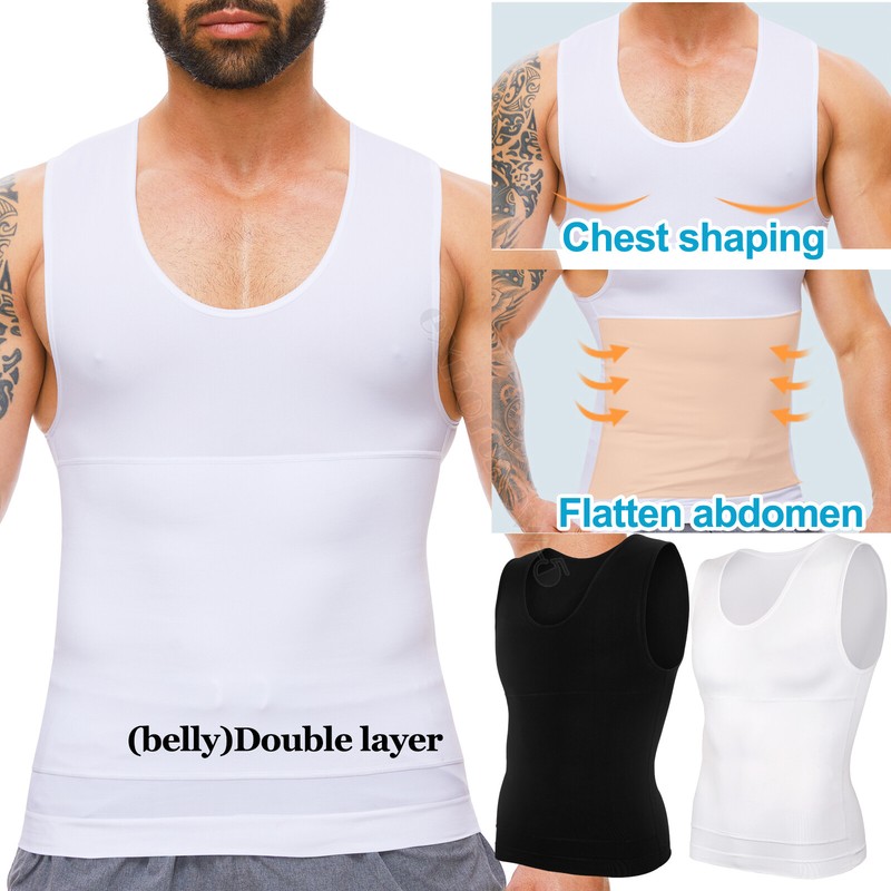 Fajas Para Hombres Faja Reductora De Hombre Men Abdomen Control Body Shaper Vest