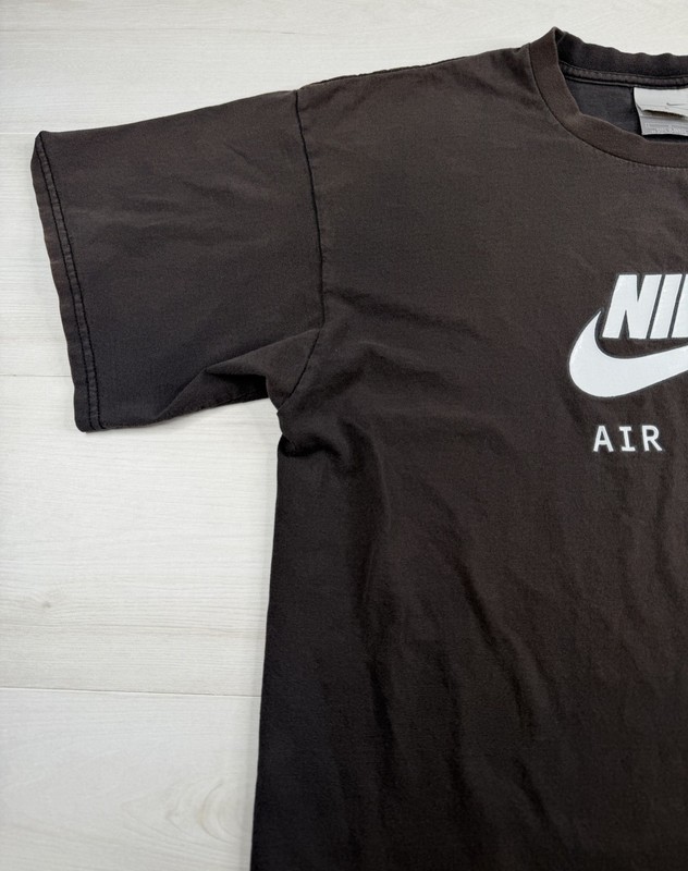 Vtg Nike Air Force 1 Shirt Black Sun Faded Distressed Grunge Hip Hop Y2K Mens L gallery
