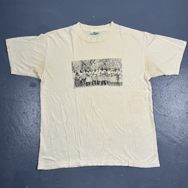 Vintage La Jornada Newspaper 17th Anniversary Tshirt 2001 Large Yellow Dbl Sided