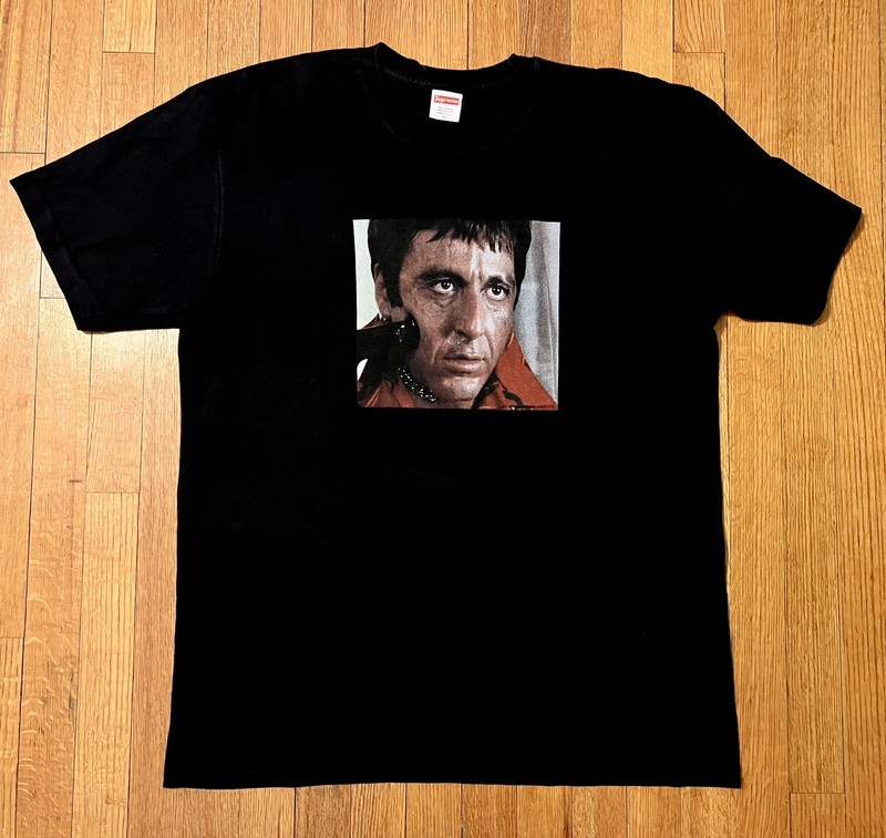 Supreme Scarface Shower Tee Black Size XL FW17 New York NYC Tony Montana Pacino