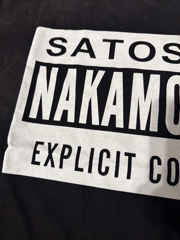 Satoshi Nakamoto Explicit Codex Graphic Logo Men's T-Shirt Black Cotton L gallery