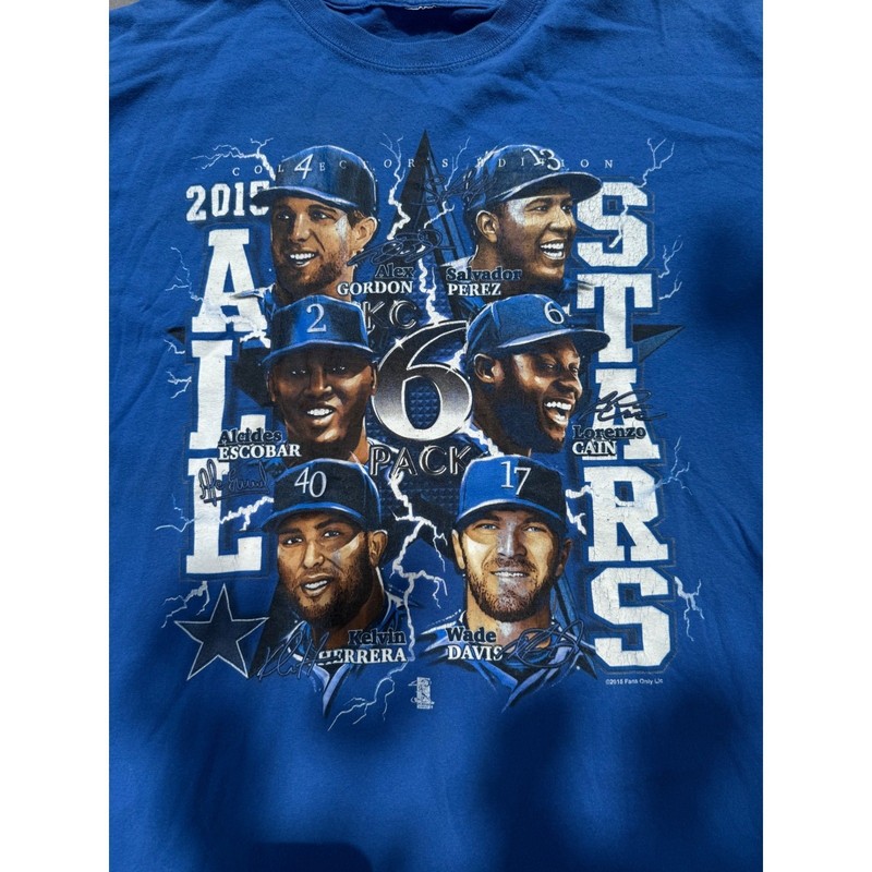 2015 MLB All Stars KC 6 Pack Graphic T Shirt Royal Blue