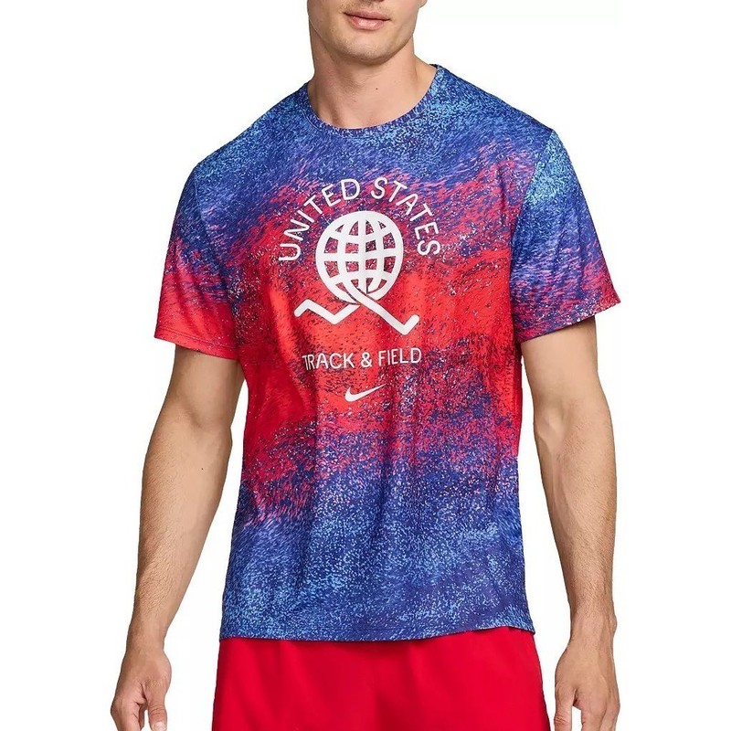 Nike Men’s Dri-FIT Running T-Shirt USA Miler FJ3411-635 Track Size Large NWT