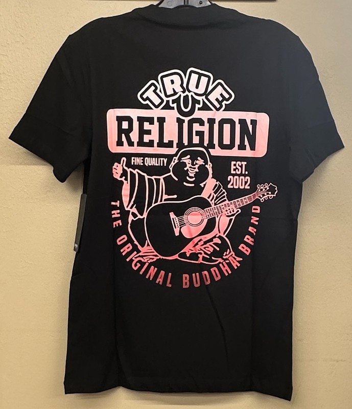 True Religion Men’s Gradient Buddha Tee Jet Black gallery