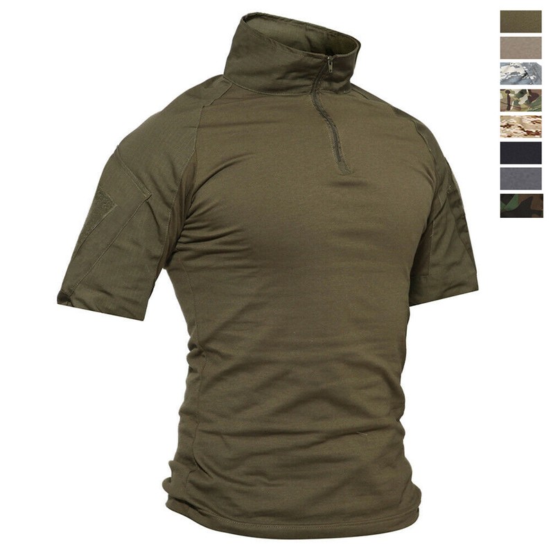 Atheletic Men’s Short Sleeve Firm Active T-Shirt Outdoor Training Camping Shirts