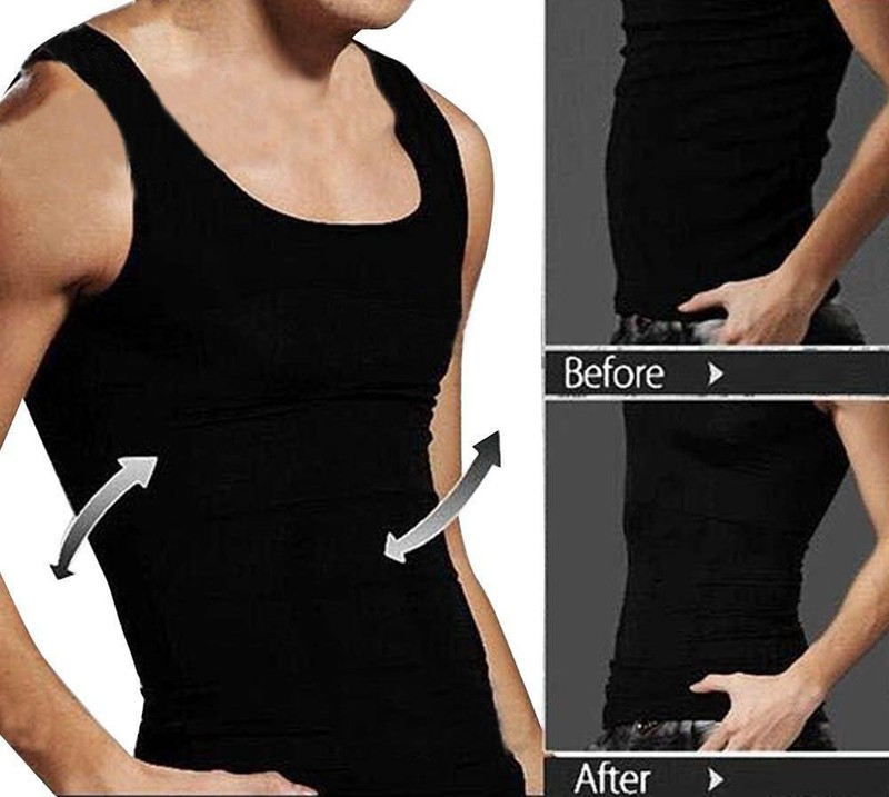 Men's Slimming Vest Body Shaper Abs Abdomen Compression Shirt Workout Tank Tops gallery
