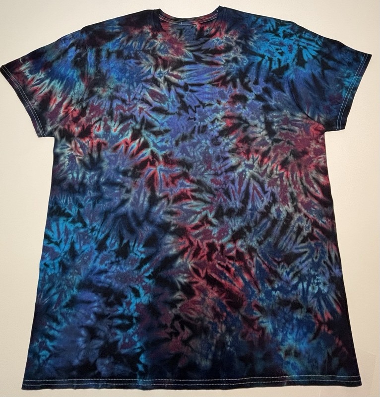 Handmade Tie Dye T-Shirt Unisex Size XL Multicolor Scrunch Design Gildan Tee NEW