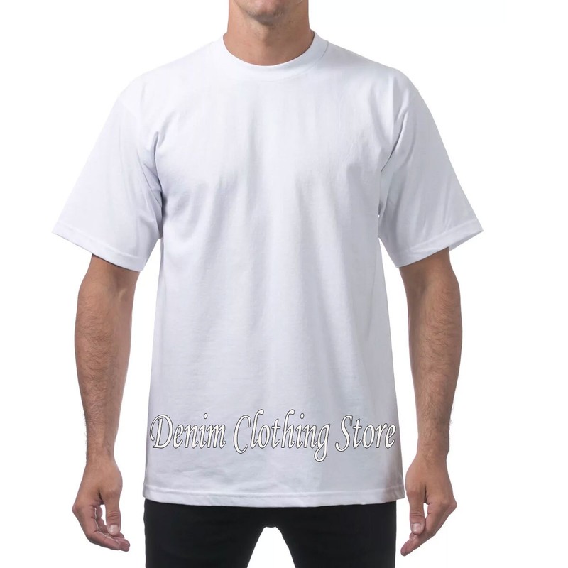 12 PACK PROCLUB PRO CLUB MENS HEAVYWEIGHT WHITE SHORT SLEEVE T SHIRTS COTTON TEE gallery