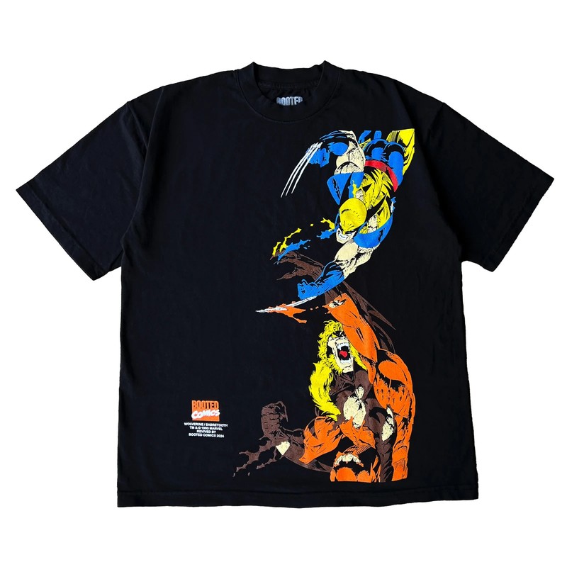 Wolverine vs. Sabretooth Tee Shirt marvel x-men deadstockluis booted comics M