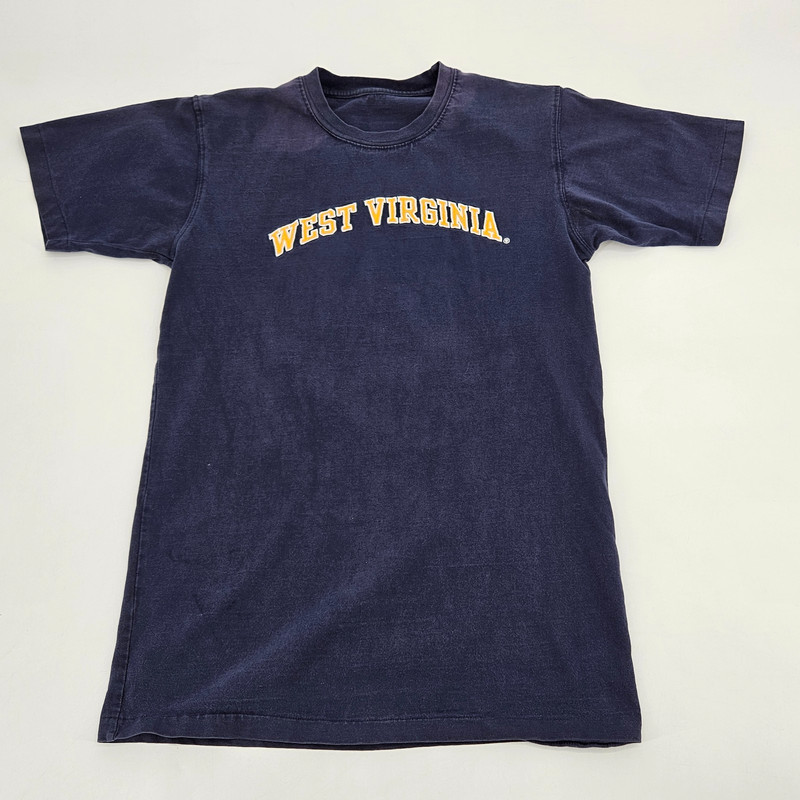 Vintage West Virginia University Shirt Size Small Embroidered Single Stitch VTG
