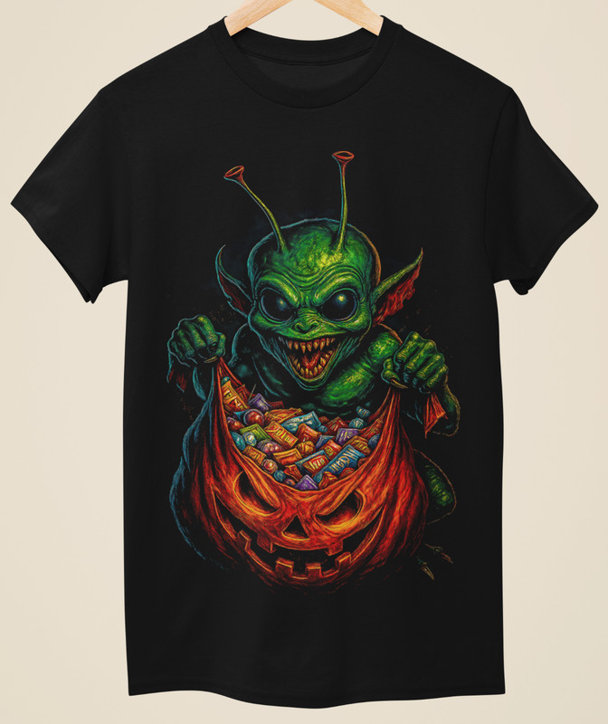 Inspired by Gremlins – Candy Stealing Gremlin Dark Art Unisex T-Shirt (H0-047)