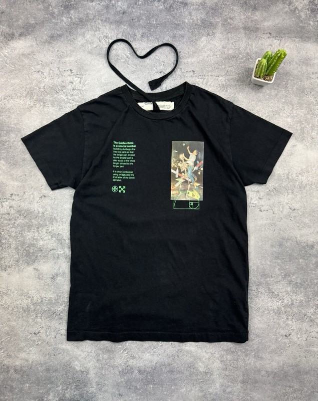 Off-White "Golden Ratio" Pascal Skeleton Graphic Black T-Shirt gallery