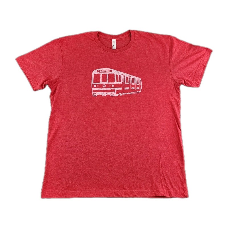 Boston MBTA Shirt Mens Large Red Line Subway Car Sidetrack Products Adult A23