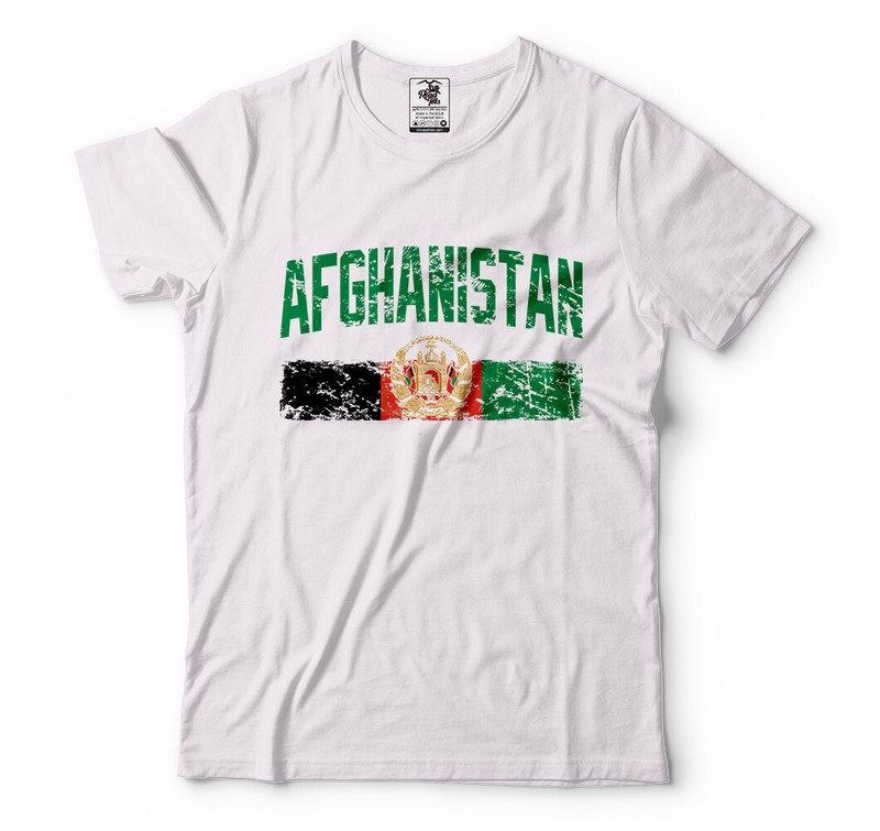 Afghanistan T-shirt Mens Afghan afghani National Flag Logo Tee Shirt افغانستان