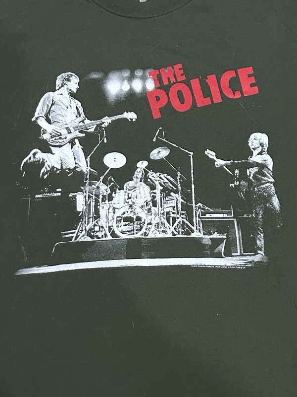 The Police Tour T-Shirt 2007/08 Short Sleeve Green Graphic Tee Small gallery