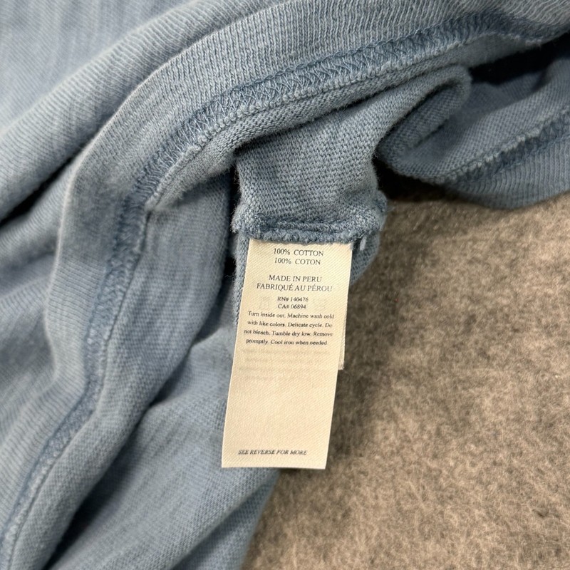 Faherty Blue Striped Slub Cotton Jersey Short Sleeve T-Shirt Men's Size XL gallery