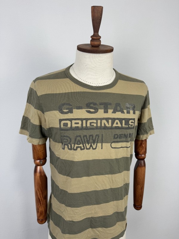 G-Star Raw Denim Originals Camouflage Striped Cotton Short Sleeve T-Shirt Sz M gallery