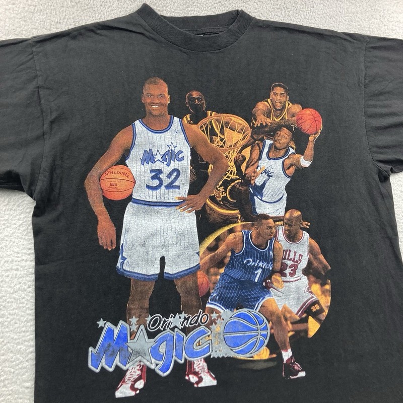 Vintage Orlando Magic Shaquille O’Neal Shaq Rap Tee T Shirt Men XXL Jordan Penny