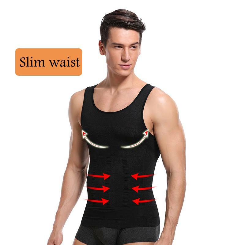 Men's Slimming Vest Body Shaper Abs Abdomen Compression Shirt Workout Tank Tops gallery