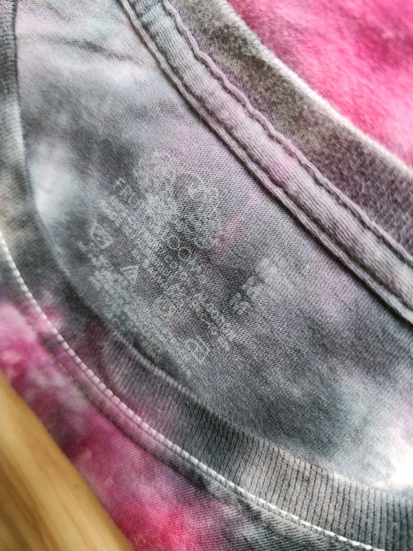 Tie Dye Shirt MEDIUM size - Pink/Black Spiral Design Handmade Unisex gallery